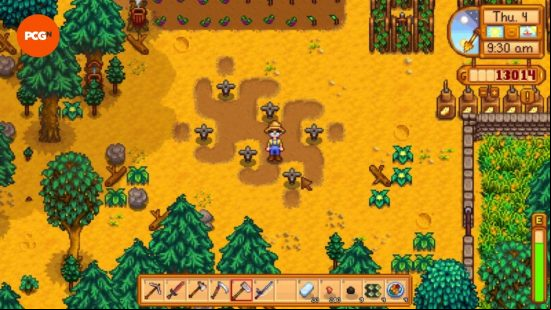 Stardew Valley money: a sprinkler system for the summer