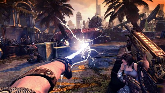 Games like Borderlands: using the energy leash in Bulletstorm
