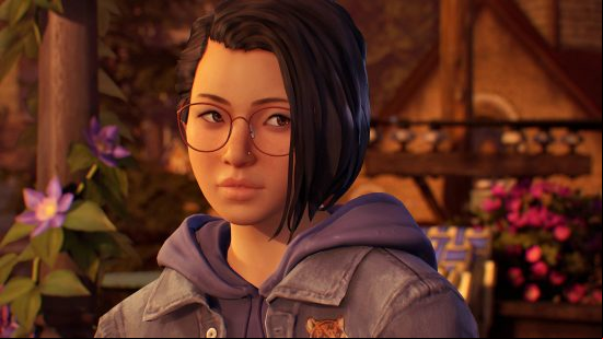 Best story games - Alex is wearing glassses and a purple hoodie with a jacket over the top in Life is Strange: True Colors.