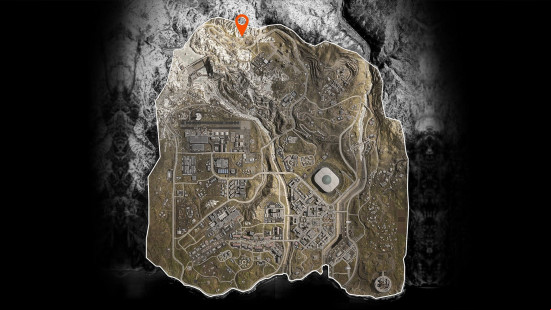 Warzone Bunker 11: a large map of Verdansk, with an orange tag in the top corner.