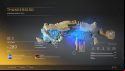 An organic looking rifle covered in bone and glowing blue light