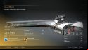 Outriders legendary sniper rifle Icarus, a clean, shiny weapon engraved with blue lines