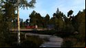 Crossing a Russian bridge in Euro Truck Simulator 2