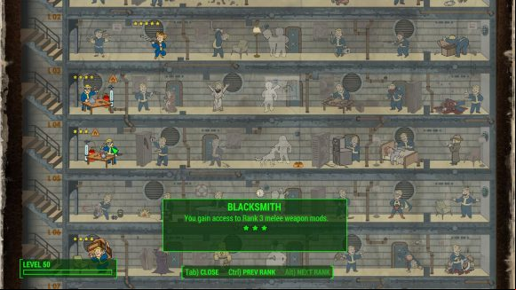 The skill tree in our Fallout 4 review