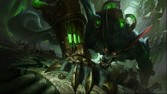 Best jungle champion: a fierce looking wolfman cracks the ground with his claws