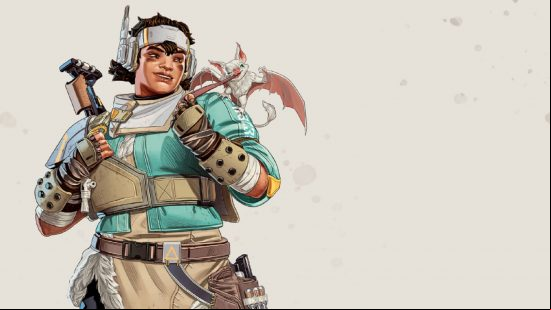 Apec legends characters guide: an armoured woman feeds a white bat a piece of jerky