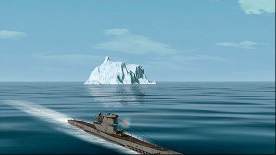 Best submarine games: a submarine in arctic waters