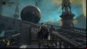 Avoiding a giant metal ball as it tumbles down a staircase in Elden Ring