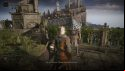 Chatting to a mysterious NPC in a conical metal helmet in Elden Ring