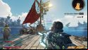 Tiny Tina's Wonderlands review: Looking out across a sunny bay with a small pirate boat in the foreground