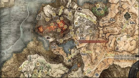 Best Elden Ring talismans - the location of the Concealing Veil.