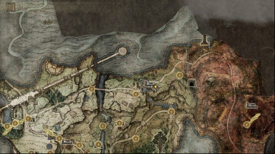 Best Elden Ring talismans - location of the Green Turtle.