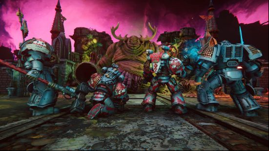 Best Warhammer 40k games: Grey Knights face off against a Nurgle horror in Warhammer 40K Chaos Gate Daemonhunter