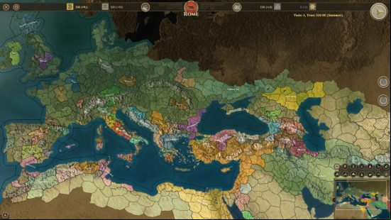 Best grand strategy games: Field of Glory: Empires. Image shows a sprawling map of the world.