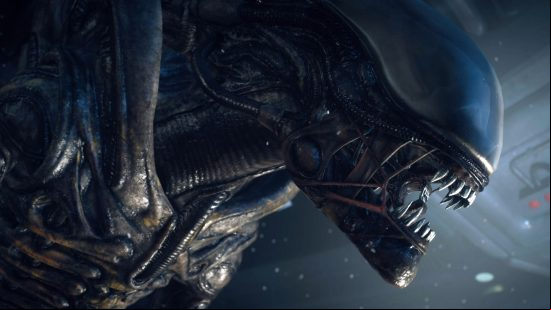 Best horror games: a close-up of the xenomorph's head from Alien Isolation
