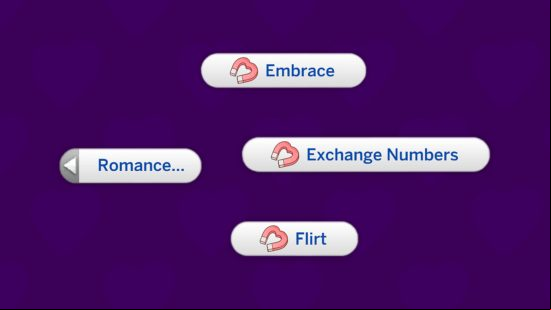 The Sims 4 sex mods: Wicked Whims romance menu
