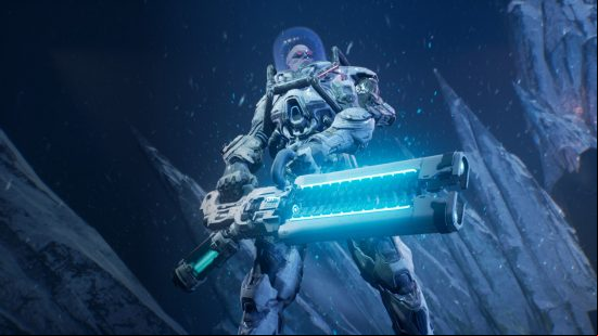 Gotham Knights review: Mr Freeze holds his cold gun against a backdrop of ice