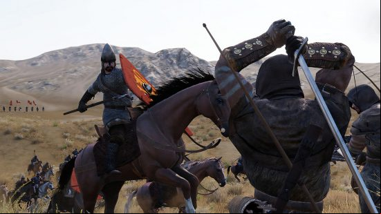 best sandbox games: Nights on horseback battle in Mount and Blade II 