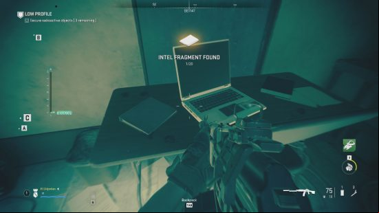 Modern Warfare 2 spec ops intel: Low Profile intel fragment 1 in-game
