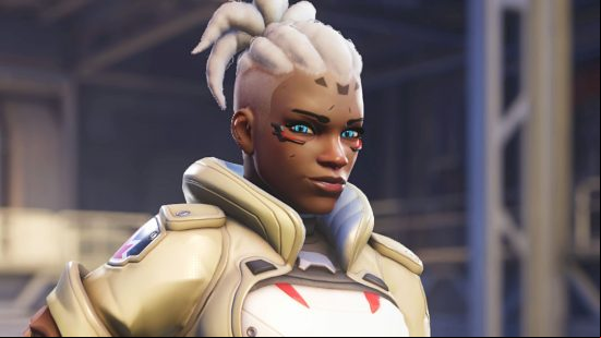 Overwatch 2 tier list: Sojourn staring at you with white dreadlocks
