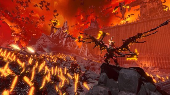 Future of Total War: Warhammer 3: Skarbrand leading an army