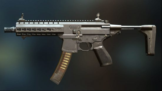 Best Modern Warfare 2 BAS-P loadout: side view of the MPX-like SMG