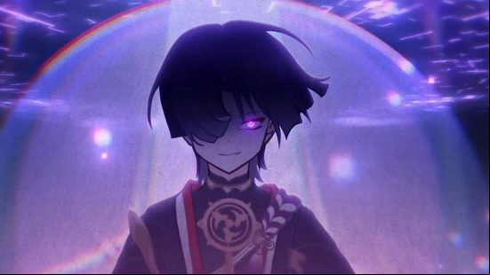 Genshin Impact Scaramouche Wanderer banner: Scaramouche as the Wanderer, the playable version of the character that is set to appear in an  Genshin Impact banner as part of the 3.3 update