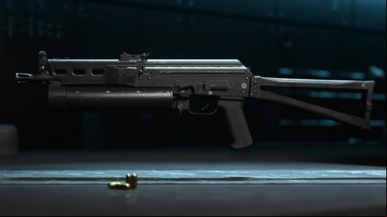 Best Warzone 2 SMGs: a minibak SMG sits on display