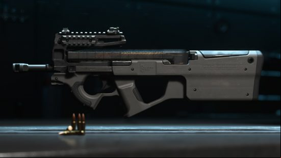 Best Warzone 2 SMGs: a PDSW 528 SMG sits on display