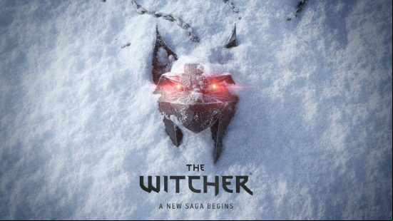 The Witcher 4 release date: the Witcher's wolf amulet is half covered in snow in the teaser image.