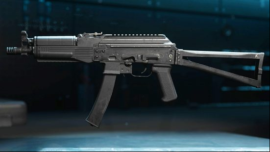 Best Warzone 2 SMGs: a Vaznev 9-K SMG sits on display
