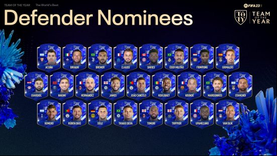 FIFA 23 TOTY Defender Nominees