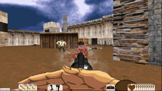Best Western games - shooting some bandits with old school gaming graphics in Outlaws