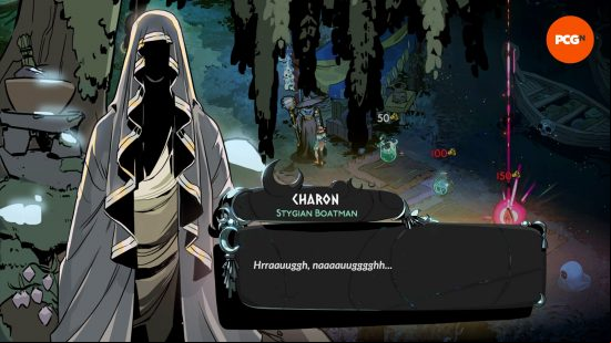 Charon is one of the Hades 2 Gods, and is a shadow under a long, flowing robe.