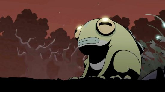 Frinos, one of the characters in Hades 2, is a small, large-eyed frog.