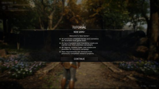 Midnight Suns new game plus: a message that appears when you begin new game plus mode in Midnight Suns