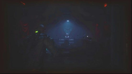 The Callisto Protocol Kallipolis: The second secret room in Black Iron prison which holds the mysteries of Kallipolis. It's an incredibly dark room with banners and sigils lining the walls, and a Bloodworm in the centre of the aisle.