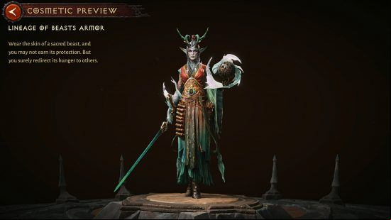 Diablo Immortal update - 'Lineage of Beasts' cosmetic armour set