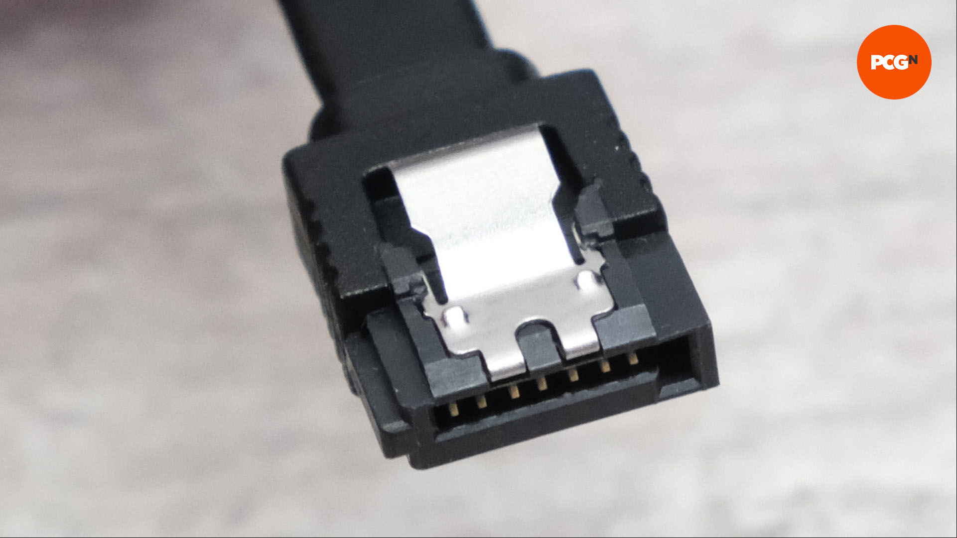 A sata data cable for building a gaming PC