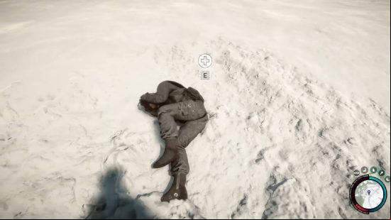 Sons of the Forest can Kelvin die - Kelvin is writhing in the snow beneath the player. He is in obvious pain.