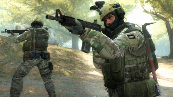 Valuable CSGO stickers will be soon be removed by Valve: A soldier in a balaclava and helmet in Steam FPS game CSGO