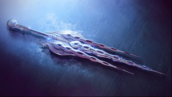 Destiny 2 Lightfall exotics list: The Winterbite exotic glaive.