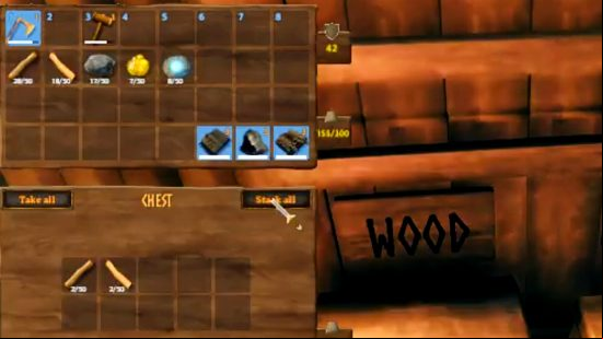 Valheim update Hildir's Quest - screenshot showing the new 'stack all' option on the chest inventory