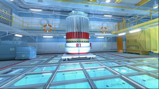 Counter Strike 2 changes: the new lighting effects on Nuke where the nuclear weapons are held