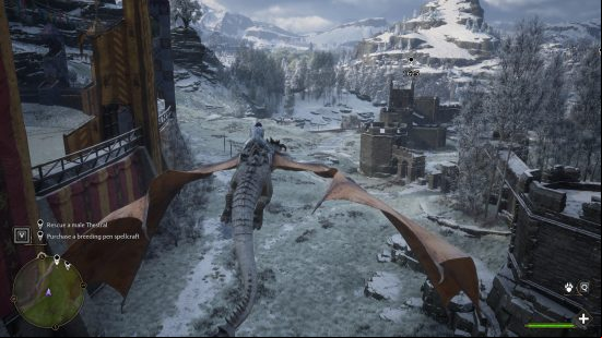 Best Hogwarts Mods: a wizarding student rides a dragon.
