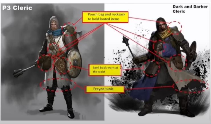 Dark and Darker dev is being sued by Nexon: An image comparing characters from Dark and Darker with others in the RPG game