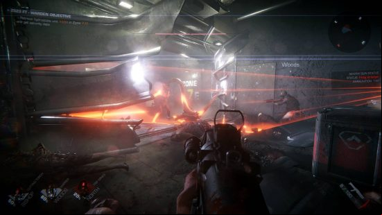 Best ghost games: a hectic scene, several soldiers fight off aliens with high-powered assault rifles.