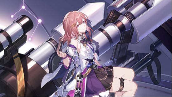 Asta is one of the smarter Honkai Star Rail characters, as she regularly uses the giant telescope behind her to look at the stars.