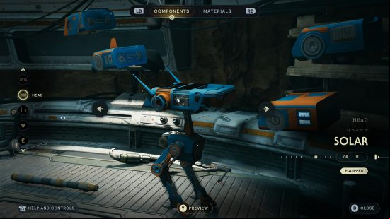 A droid companion awaits new BD-1 cosmetics