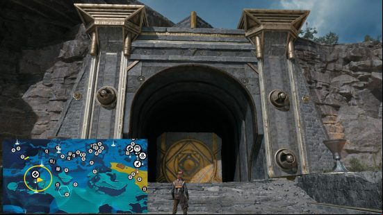A map shows the entrance location of the  Star Wars Jedi Survivor Chamber of Clarity